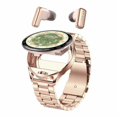 findtime Montre Connectée Homme 1.39''avec Ecouteurs sans Fil Bluetooth TWS intégré Bluetooth sans Fil Casque Intégré Montre Sport Homme Smartwatch Bracelet en Silicon