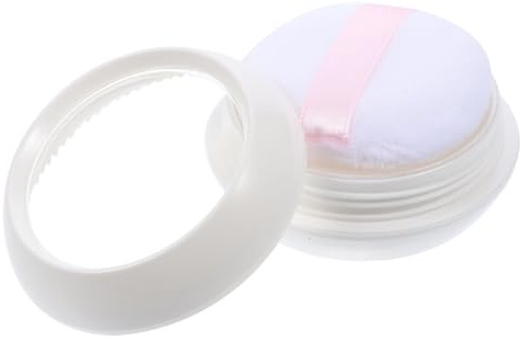 Gatuida Leere Wiederverwendbare Kunststoff Puder Box mit Trennfach und Schwamm Puderquaste Kompakte Kosmetik Dose für Losen Gesichtspuder für Reise und Tägliche Anwendung