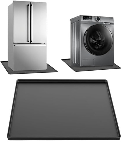 Kühlschrankmatte Mini-Kühlschrank-Silikonmatte, 60 x 60cm Kühlschrankmatten mit Erhöhtem Rand, Wiederverwendbare Tropfschale für Kühlschrank Waschmaschine Weinschrank