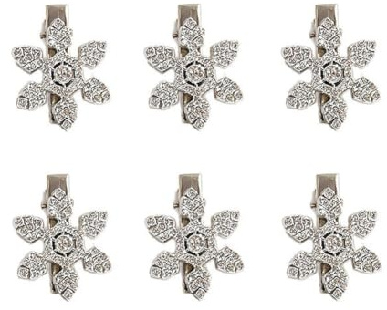 TMTGTS Schneeflocken Haarspangen 6 Stück haarclip Weihnachten Haarspange Weihnachts haarklammern haarnadel Glitzer Strass Haarschmuck für Party Hochzeit Alltag Weihnachtsparty Weihnachtsball