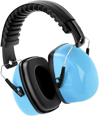Kriogor Ear Defenders Children, 32dB SNR Noise Cancelling Headphones Hearing Protection Earmuffs, Soft Kids Ear Defender Adjustable Ear Protector for 3-16 Boys Girls (Blue-1pcs)