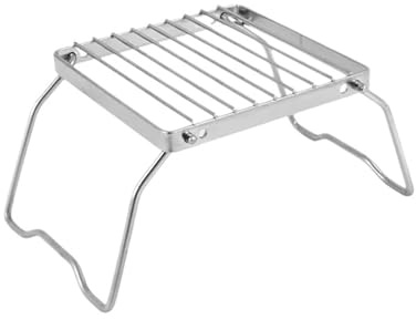 Fornello da campeggio portatile in acciaio inox, pieghevole, mini barbecue grill piatto di cottura da esterno, leggero e compatto, per escursioni e picnic