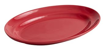 Keramik-Glasierter runder Fischteller, Haushalt, kreative Persönlichkeit, Geschirr, 30,5 cm, Rot