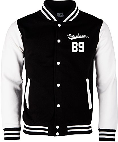 EZYshirt® Wunschnamen und Wunschnummer Brannon Pärchen College Jacke