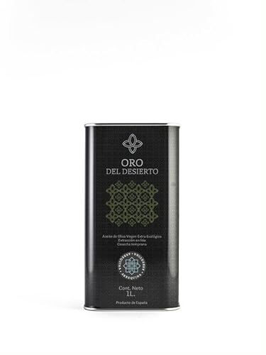 Oro del Desierto - Aceite de Oliva Virgen Extra Ecológico - Variedad Arbequina - Lata 1L