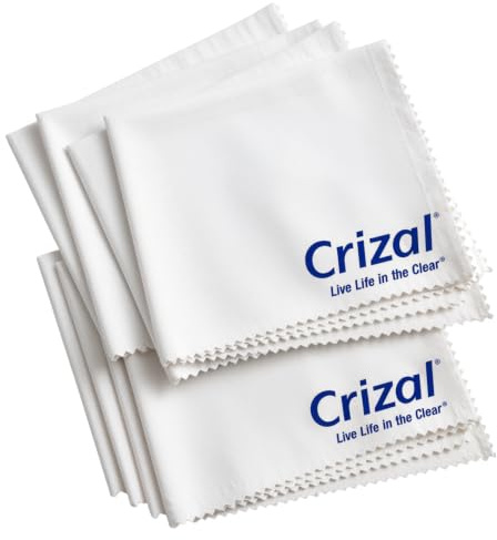 Crizal Lens Cleaning Cloth 8 Pack Wipes Micro Fiber Cleaning Cloth in Own Carry Case. for Crizal Anti Reflective Lenses|#1 Best Microfiber Cloth for Cleaning Crizal and All Anti Reflective Lenses|