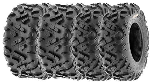 SunF A051 21x7-10 & 22x10-10 Power.II AT All-Terrain Reifen ATV UTV Geländereifen 6PR TL, Satz von 4 Stück