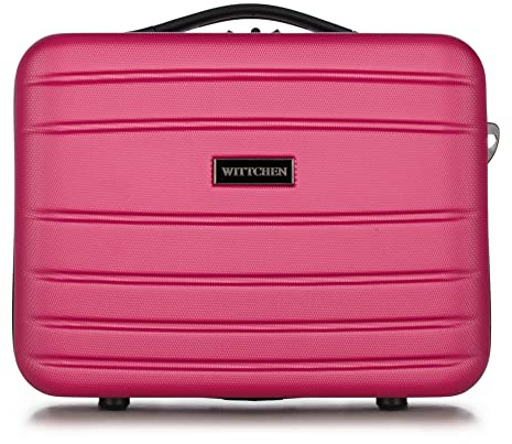 WITTCHEN Globe Line Kosmetikkoffer Reisekoffer Handgepäck Kabinenkoffer Hartschale aus ABS Zahlenschloss | 25 x 33 x 16,5 cm | Rosa