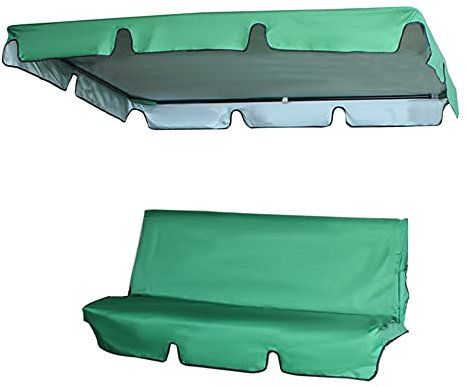 Herbests Ersatzdach für Hollywoodschaukel 3 Sitzer, UV-Schutz Wasserdicht und Sonnenfest Ersatz Bezug Sonnendach Schaukel Dach-Plane für Garten-Schaukel Hollywoodschaukel,Grün,142x120cm