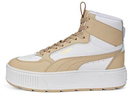PUMA Karmen Rebelle Mid - Tenis para mujer, Blanco-arena clara, 39 EU