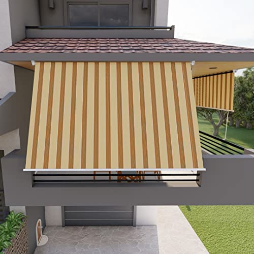 Tenda da sole per balcone con bracci, impermeabile 300cm giallo arancio Golisa