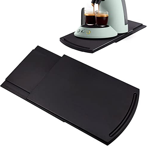 EUBSWA Töjbar kaffebryggare underlägg glidbräda, helautomatisk kaffebryggare kapsylöppnare kaffe maskin glidbricka kök multifunktionell skjuthylla, maximal längd 53 cm