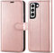 NWNK13 For Samsung Galaxy S21 5G Case Leather Wallet Book Flip Stand View Phone Cover with Card Holder Slots Compatible with Galaxy S21 (Rose Gold)