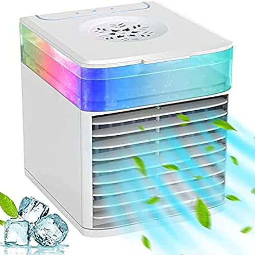 Ventilador Para Coche Aire Frio , Enfriador De Aire 4 En 1 Aire Acondicionado PortáTil Silencioso - ProteccióN Del Medio Ambiente Enfriador Aire - para RefrigeracióN Silenciosa De La Oficina En Casa