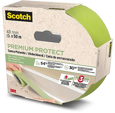 Scotch Premium Protect Maskeringstejp, 48 mm x 50 m, 70% PEFC SGSCH-PEFC-COC-110078