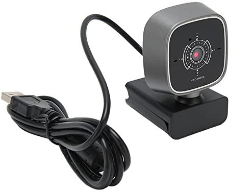 Webcam pour PC, Webcam USB 1080p 30fps Réduction du Bruit Double Microphone Rotatif Plug and Play Caméra Web pour Ordinateur de Bureau, Ordinateur Portable, Chat Vidéo