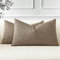 JOTOM Juego de 2 Fundas de Cojín 40x60 cm Lino Marrón Café Fundas de Almohada Decorativas 16x24 Pulgadas Cuadradas Funda de Cojín Decoración del Hogar para Sofá Cama