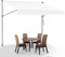 Eulenke Tenda da Sole per Balcone 400 cm, Tenda da Sole Senza Foratura con Manovella, Resistente ai raggi UV, Protezione solare e impermeabile, Bianco