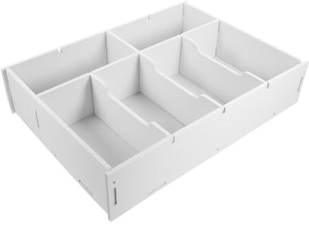 FONDOTIN Geldkassette Mit Mehreren Fächern Für Quittungsorganizer Münzbox Und Ticket-sortierbox Aus Hochwertigem -plattenmaterial Praktische Geldaufbewahrungsbox Für Schreibtisch