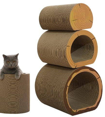 Patifirst Kratzmatte Für Katzen, Beruhigender Katzentunnel Mit Kratzfläche, Platzsparender Wiederverwendbarer Katzentunnel Mit Zubehör Für Geburtstage & Feiertage