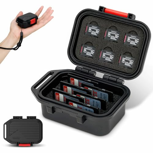 12 ranuras pequeñas para tarjetas SD para 6 tarjetas SD/CFexpress tipo A y 6 TF MSD