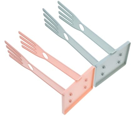 IWOWHERO 2pcs Glove Drying Stand Kitchen Countertop Organizer Multi-Functional Holder for Gloves and Dishcloths Removable Design in Pink and Light Blue for Efficient Kitchen Storage