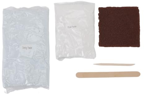 Buachois Kit per Calco Impronta Mano e Piedi in Gesso per Neonati e Bambini Set Completo con Polvere Modellabile per Ricordi Familiari e Lavoretti Artistici Creativi per la Casa
