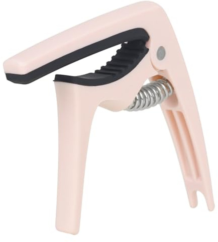 WESIEVYA Leichter Gitarren Kapodaster aus Abs mit Verstellbarer Spannung Rosa Farbe Geeignet für Akustische und Klassische Gitarren im Praktischen Gitarrenzubehör