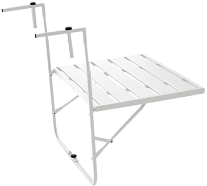 Mesa plegable para balcón, escritorio colgante ajustable, mesa auxiliar que ahorra espacio, fácil montaje, diseño multifuncional para espacios pequeños, perfecto para uso en exteriores