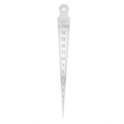 VIFER Calibro Conico Taper Gage, Spessimetro Gap 1-15mm Calibro Conico Righello per Spessimetro a Cuneo in Acciaio Inossidabile per Ispezione di Saldatura
