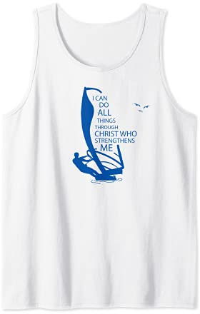 Windsurfing Segel Surfbrett Windsurfen christliches Windsurf Tank Top
