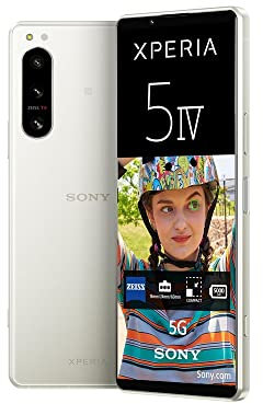 Sony Xperia 5 IV (Smartphone 5G, 6, 1, écran OLED 4K HDR 120 Hz, triple appareil photo avec zoom optique (ZEISS T*), audio 3, 5 mm, double SIM, garantie 24+12 mois [Amazon exclusif] Blanc écru