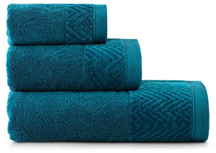 ZWOLTEX Handtuch Sets - Badetuch - Handtuch - Gästetuch I 100% Ägyptischer Baumwolle I Sammlung Toscana, Farbe:Toscana 5638 Emerald 2X(70x140)