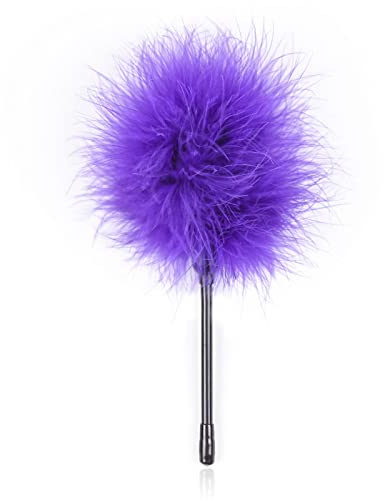 SM Flirting Purple Feather Short Rod Short Feather Flirting Props Flirting Feather Teasing Feather Role Playing Props