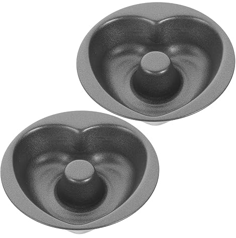 CIYODO 2pièces Moule à Gâteaux Acier Moule à Donuts Forme De Cœur Utile Pour Pâtisserie Maison Gâteau Cookies Et Muffins Facile à Démouler Nettoyer
