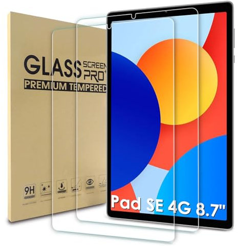WD&CD Confezione da 2 pellicole protettive compatibili con Xiaomi Redmi SE 4G 8.7 2024, 2.5D in vetro temperato compatibile con Samsung Galaxy Tab A9 8.7 【Anti Scratch】【Bubble Free】