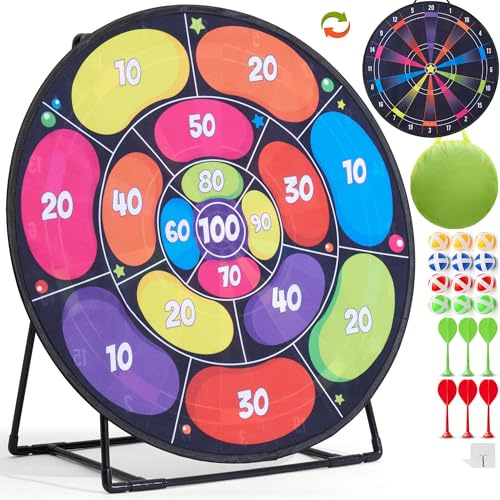 Cheerful Children Toys Jumbo Kids Dart Board with Stand