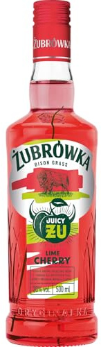 Żubrówka Zu Cherry & Lime Vodka Spirit Drink 70 cl 30% ABV Made for Mixing | A Polish Vodka Spirit Drink Offering Bright Citrus and Cherry Notes for Easy Mixing