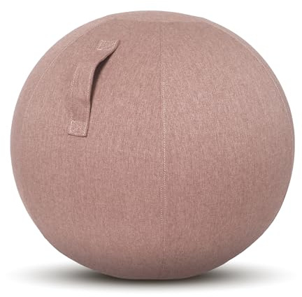 kenoko Ergonomique Ballon Bureau Siège NAMI 55 cm | Idéal pour Bureau, Yoga et Grossesse | Revêtement Lavable | Boule Gonflable avec Pompe Incluse | Couleur: Rose Pastel