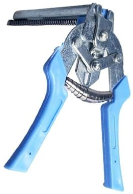 Meters Type Ring Plier for Wire Mesh Gabion and Poultry Cage Assembly – Stainless Steel Nailer with Ergonomic Non-Slip Handles 170 Mm Includes 600 Low-Carbon Steel Clips