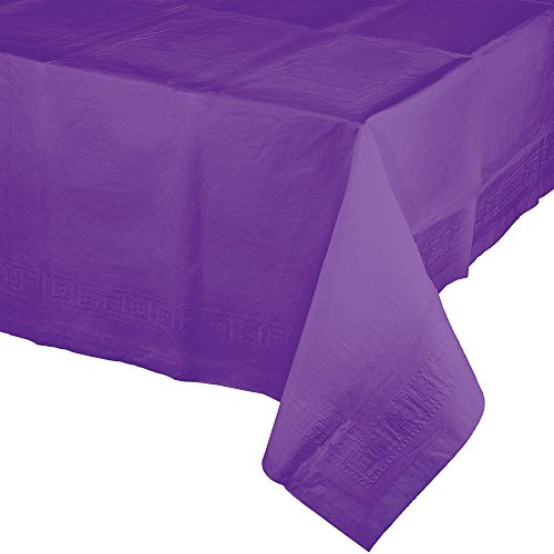 Creative Converting 318935 Paper Table Covers with Poly Backing, Amethyst 8 Foot (Pack of 6)