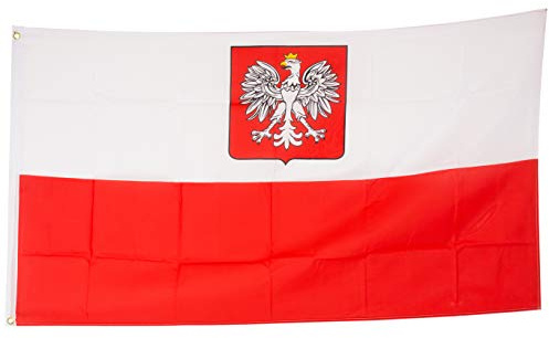 SCAMODA Bundes- und Länderflagge aus wetterfestem Material mit Metallösen, Outdoor Fahne & Flagge (Polen) 150x90cm