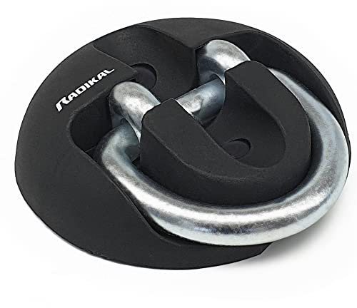 RADIKAL RK54 - Ancoraggio antifurto Garage Moto, roulotte, Garage, rimorchi, in Acciaio ad Alta Resistenza con Braccio oscillante