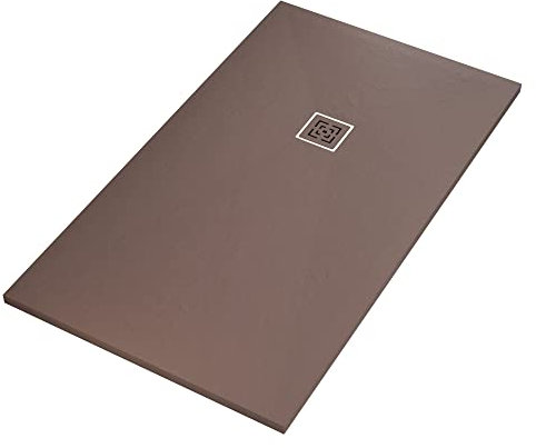 OLIMPO DOCCE - Piatto doccia in marmoresina Marrone effetto pietra cemento PASSION - 70x120
