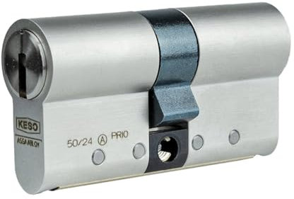 KESO 8000 Omega² 81.A16 Doppelzylinder 30/40 mm | Modularer Schließzylinder Profilzylinder | Aktiv-Kopierschutz Not- und Gefahrenfunktion/Prioritätsfunktion | Sicherungskarte + 5 Schlüssel