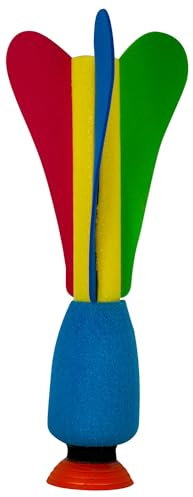 Günther Flugspiele 1554 - Raketenspiel Speed Rocket, ca. 21,5 x 12 cm, Wurfspiel mit Saugnapf, Raketen Spielzeug für Kinder ab 3 Jahren, haftet an glatten Oberflächen