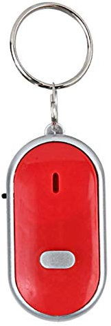 Localisateur de Clé Sifflet électronique Recherche de Clé Commande Vocale Dispositif Anti-Perte Sifflet Recherche de Clé Traceur de Porte-clés(Rouge), Système D'alarme, Alarme