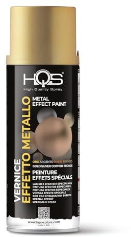 HQS Bomboletta di Vernice Spray 400ml Effetti Speciali Metallo (Oro Ricco)