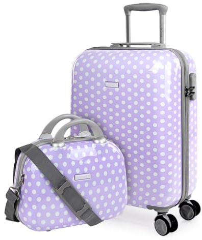 ITACA - Trolley Valigia Bambino Da Viaggio, Bagaglio A Mano 55x40x20, Per Bambini e Bambine. Trolley Bambino da Viaggio, Malva