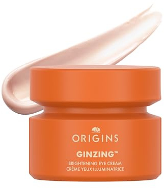 Origins GinZing Brightening Eye Cream with Vitamin C, Niacinamide, Ginseng & Caffeine| Visibly Reduces Dark Circles, 15 ml